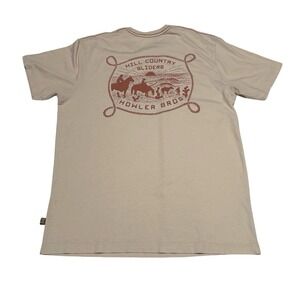 Howler Bros Men's Hill Country Sliders Western Graphic T Shirt Beige M 21.5 x 29